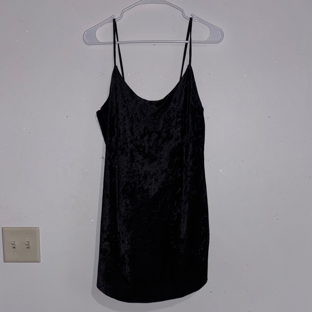 Forever 21 Black Velvet Slip Cami